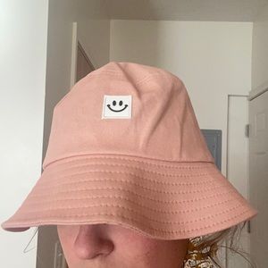 Pink bucket hat